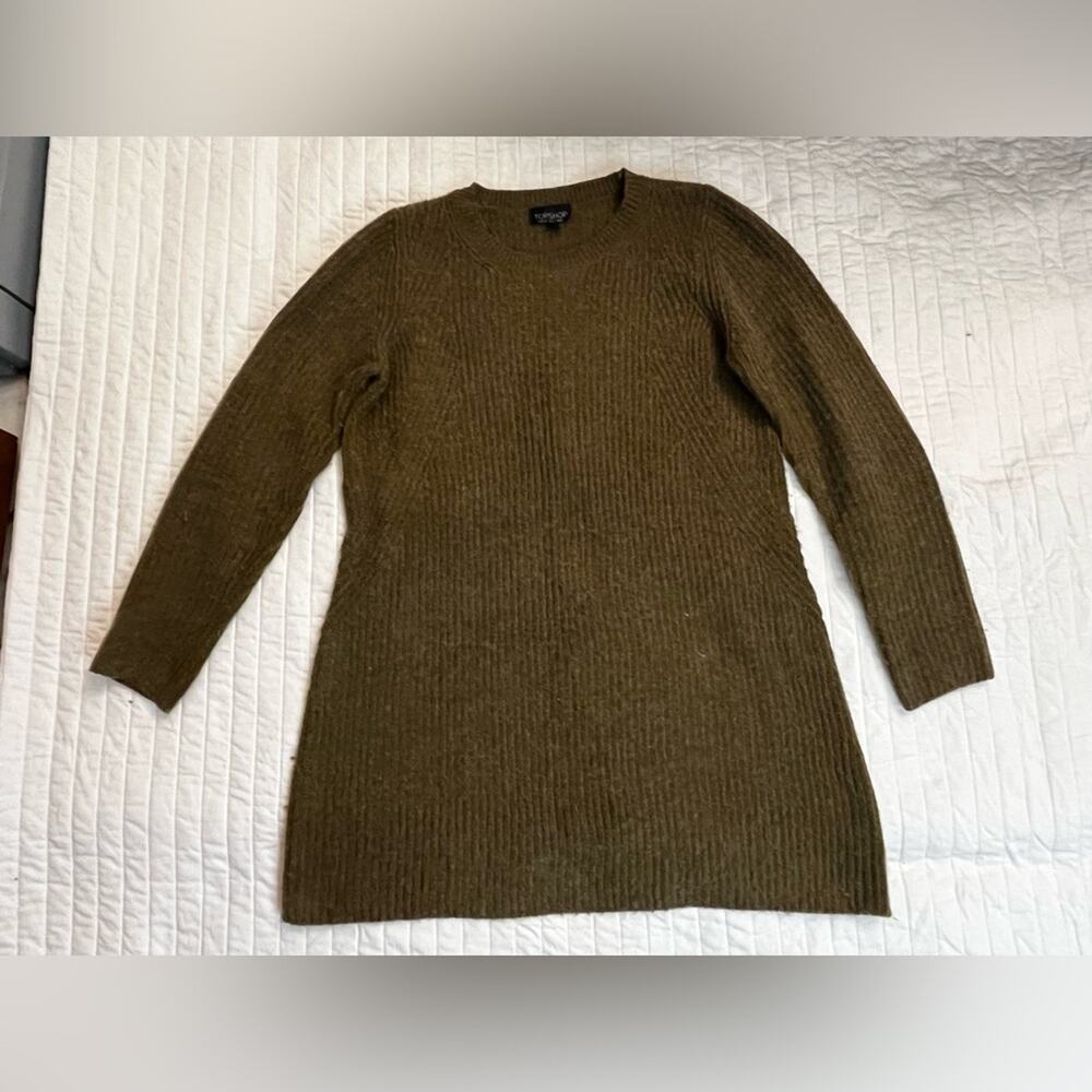 Topshop Olive green Angora sweater